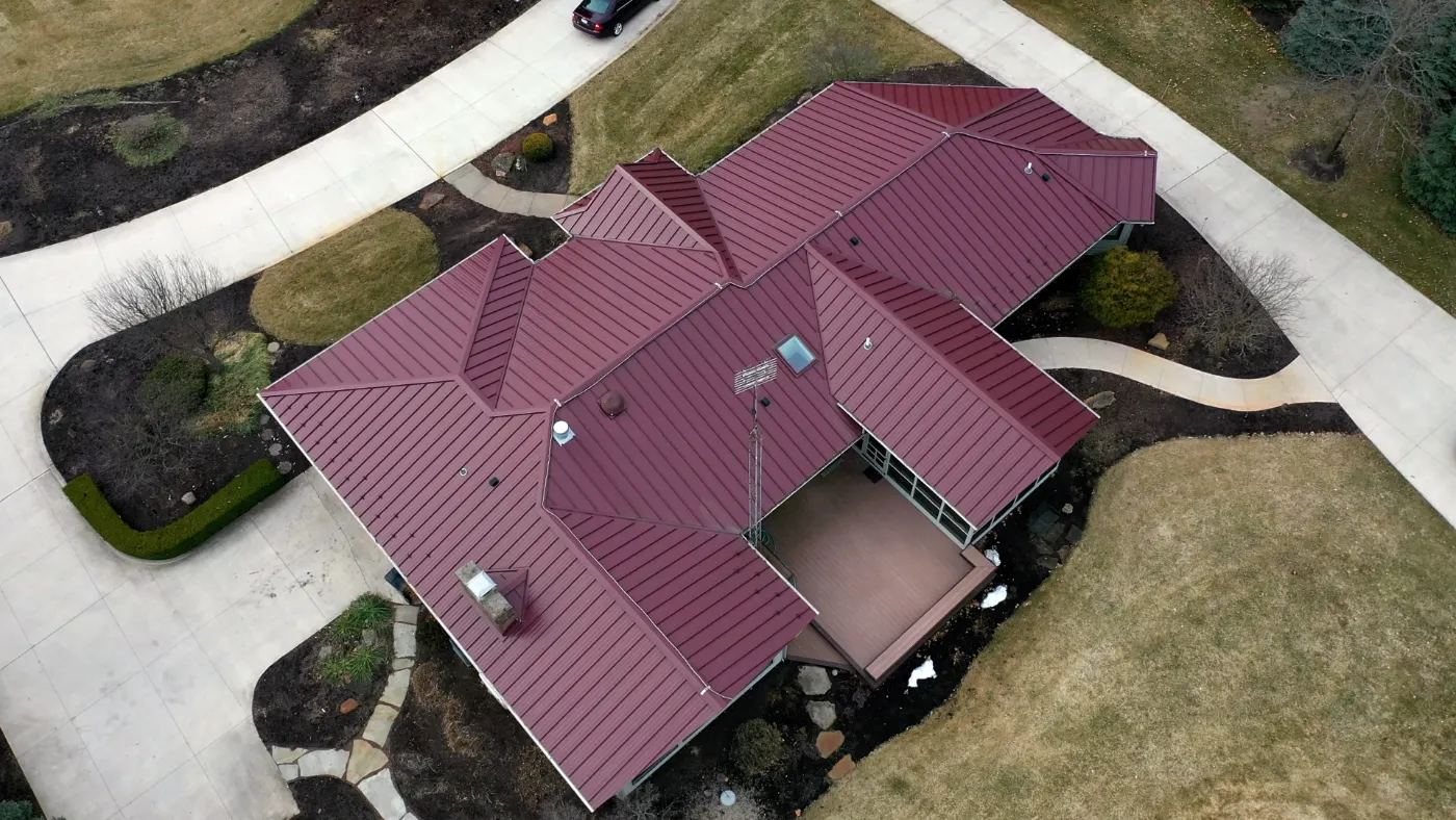 Storm damage documentation on a Summitville commercial building