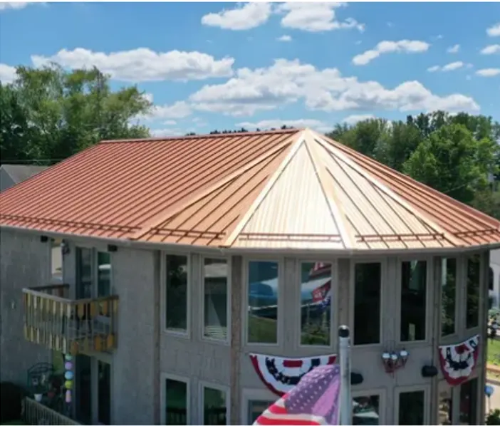 Tarping and dry-in on a Summitville commercial roof